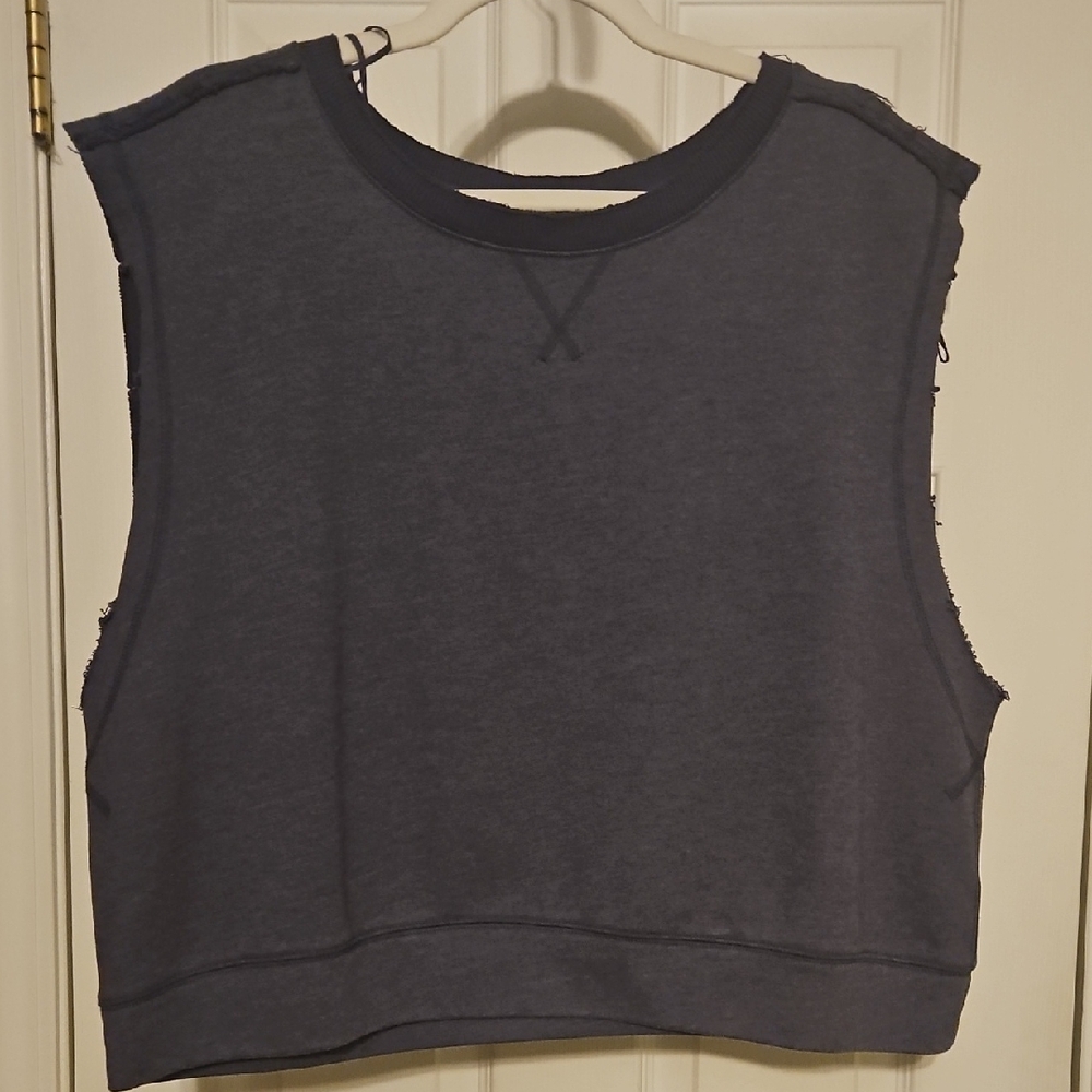 Casual Charcoal Sleeveless Women's Muscle Tee
